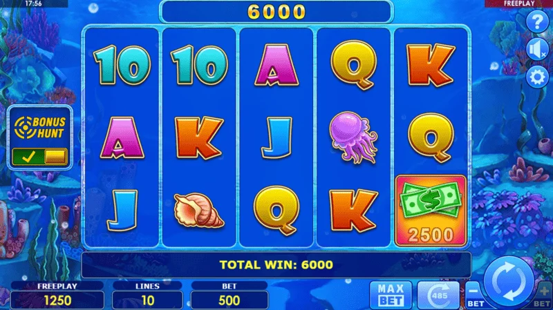 Cash & Crab Bonus Hunt - total win at the end of the free spins